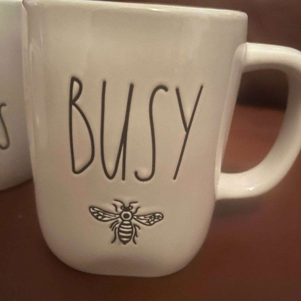 Rae Dunn White Mug Busy Bee Design Dining Essential
